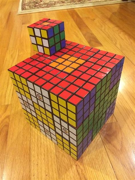 27 Rubiks Cubes To Form A Giant Rubiks Cube 1 For Size Comparison