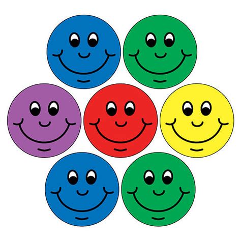 Smiley Face Stickers 35 Stickers 20mm Pupil Reward