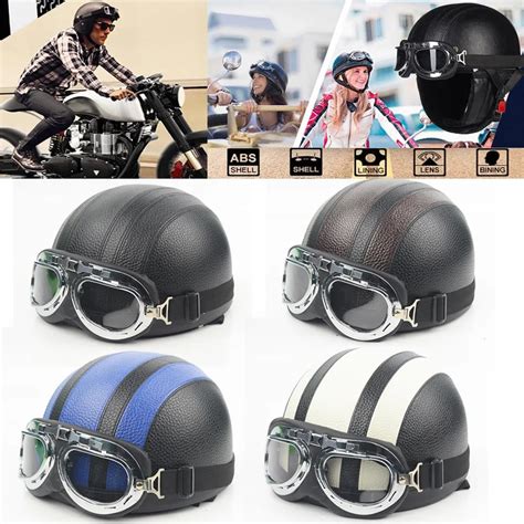 Volwassen Helmen Motorfiets Retro Halve Cruise Helm Motorfiets Scooter