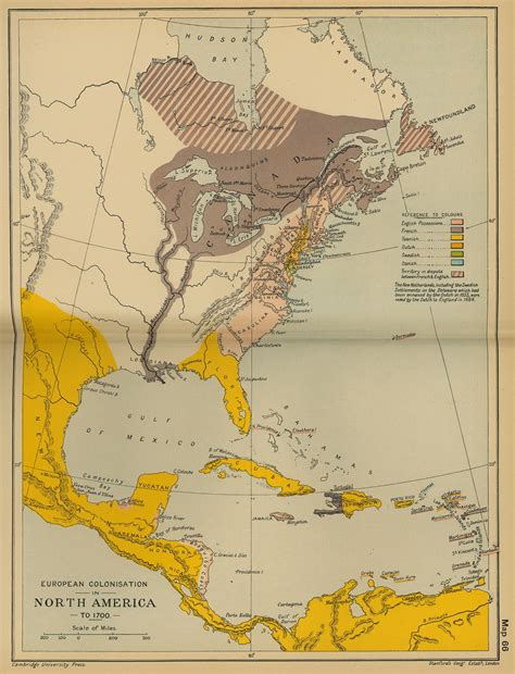 Map Of North America 1700