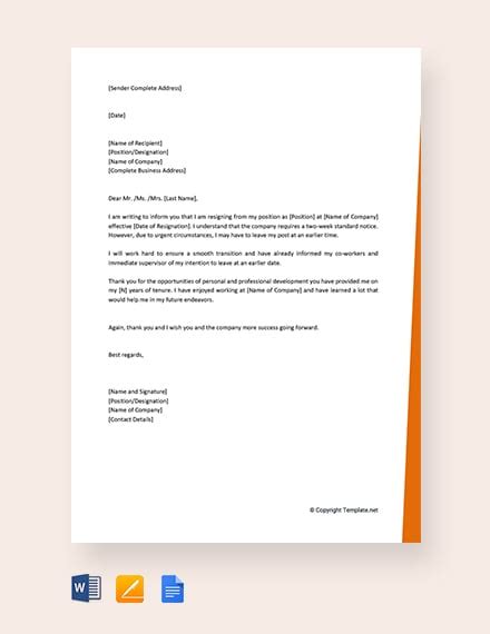 Job Resignation Letter Template With A Reason Free Pdf Google Docs My Xxx Hot Girl