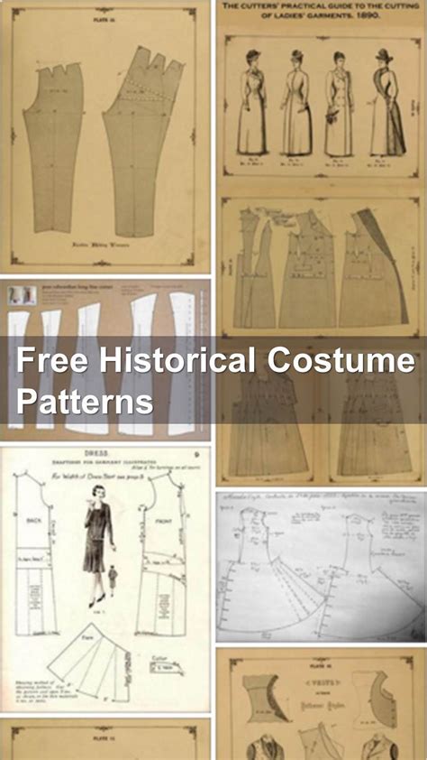Free Historical Costume Patterns Costume Patterns Costume Sewing
