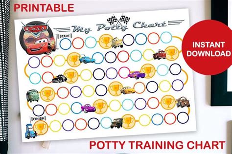 Cars Printable Potty Training Chart Etsy Potty Training Chart