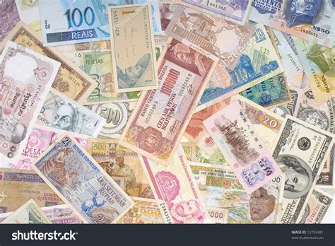 Various Currencies Countries Spanning World Stock Photo 13755481