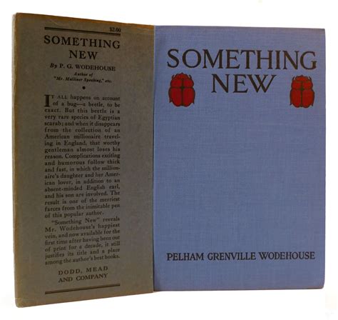 Something New P G Wodehouse First Edition First Printing