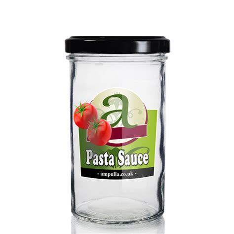 277ml Clear Glass Pasta Sauce Jar With Lid Ampulla Ltd