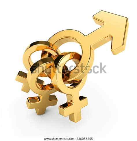 Male Female Sex Symbols Golden Isolated Stock Illustration 236056255