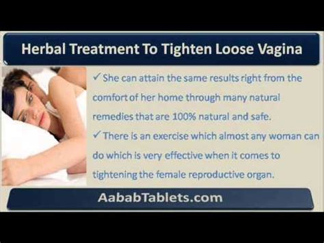 What Is The Best Natural Treatment To Tighten Loose Vagina Youtube