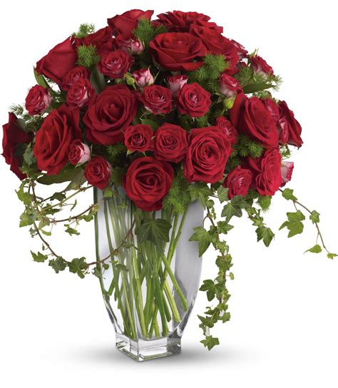 Telefloras Rose Romanesque Bouquet Red Roses In Culver