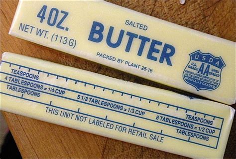 Stick Butter Measurements Butter Measurements Butter Stick Of Butter