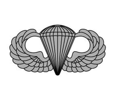 Us Army Basic Parachutist Badge Vector Files Dxf Eps Svg Ai Crv Ohio