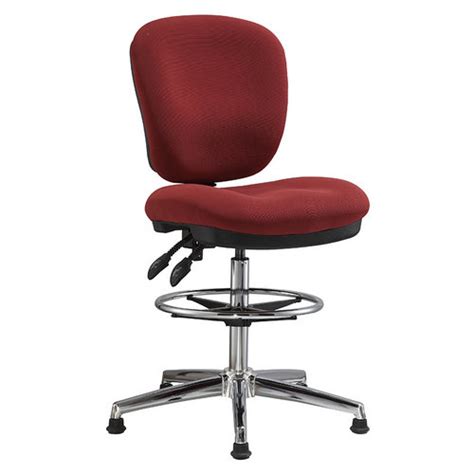 Fabric Office Drafting Chair Height Adjustable Operator