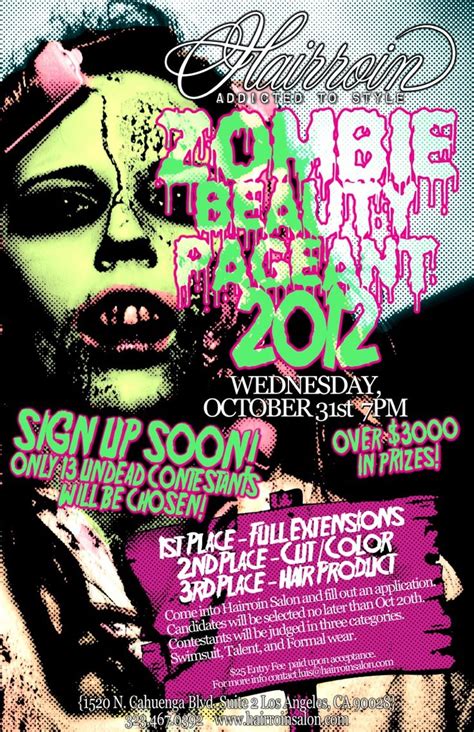 Things To Do La Halloween Style Zombie Beauty Pageant Oct 31st Halloween Fashion Beauty