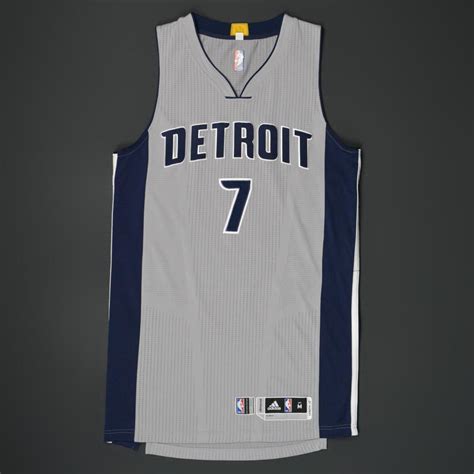Brandon Jennings Detroit Pistons Game Worn Alternate Jersey 2015