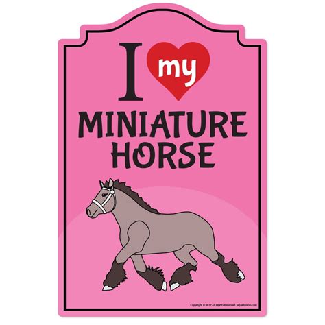 Miniature Horse Novelty Sign Indooroutdoor Funny Home Décor For