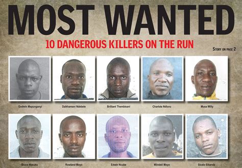 Most Wanted Ten Dangerous Killers On The Run Botswana Gazette