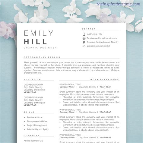 This resume template is available from microsoft itself, and it's one of many free templates the company has prepared for those who the document anchors the education section to a thick, bright banner across the bottom, but you can likely change. Best Resume Template for Word & Mac Pages - 1 2 3 Page ...