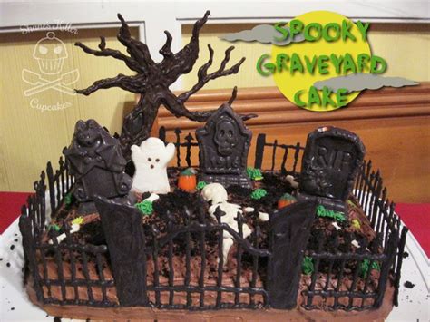 Fully Edible Graveyard Cake Fence And Tree Are Made From Melted Candy