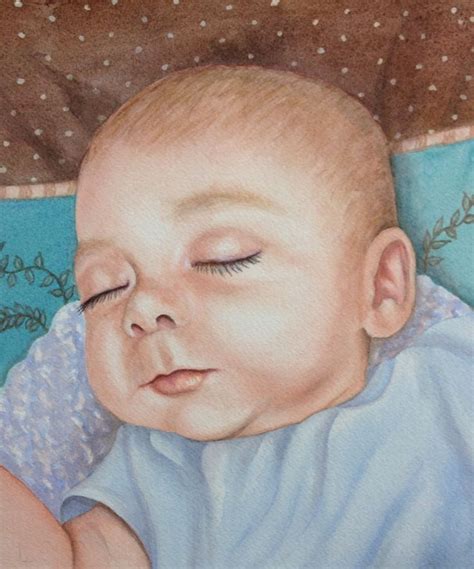 Watercolor Baby Portrait By Laura K Johnston Baby Portraits Fine