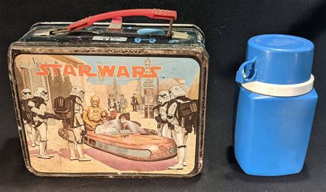 1977 Star Wars Metal Lunchbox And Thermos Ithaca Vintage