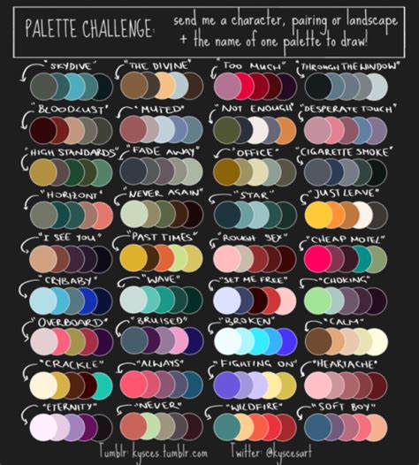 Draewings The Fourth Color Palette Challenge Palette Art Color Palette