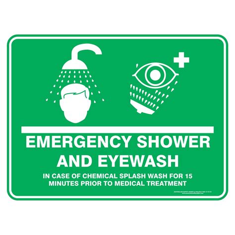 Emergency Shower And Eyewash Sign My Xxx Hot Girl