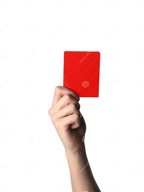 Red Card Stock Photo Image Of Vertical Card Referee 27177366