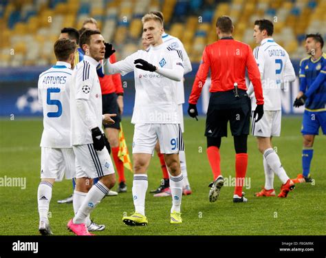 Kiev Ukraine Th Dec Dynamo Players Celebrate A Victory During The UEFA Champions