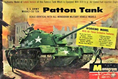 Monogram Patton Tank Model In Original Box Land