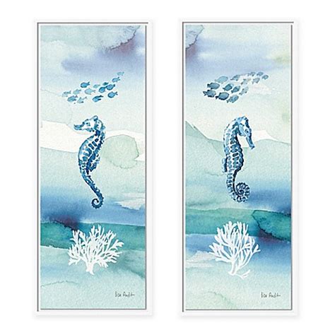 Occasionally beach wall art and seascape wall decor combined together will enhance your beachy interior style. Sea Life VII Framed Canvas Wall Art - Bed Bath & Beyond