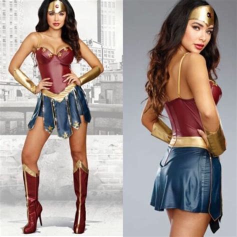 Adult Wonder Woman Costume Outfit Girl Movie Superhero Cosplay Fancy