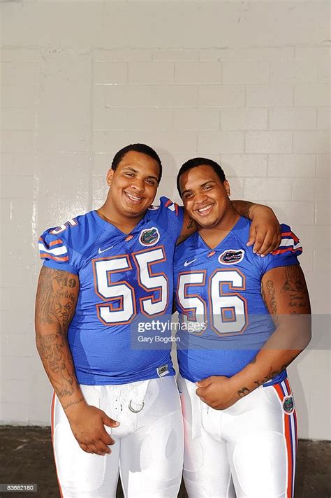 Portrait Of Florida Mike Pouncey And Maurkice Pouncey At Ben Hill