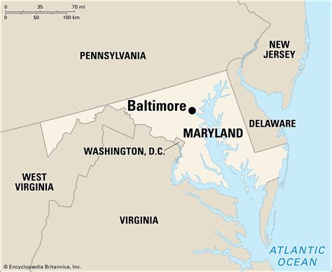 Map Of Baltimore Maryland United States Map