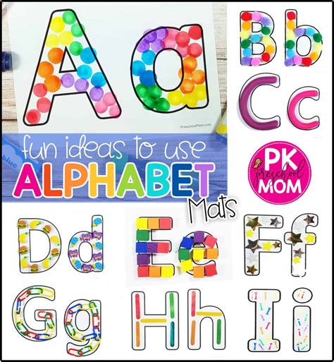 Printable sample print alphabet : Alphabet Mat Printables - Preschool Mom