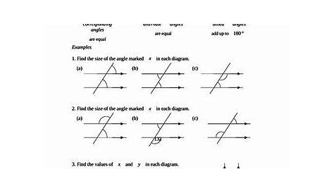 lines and angles worksheet grade 6 pdf