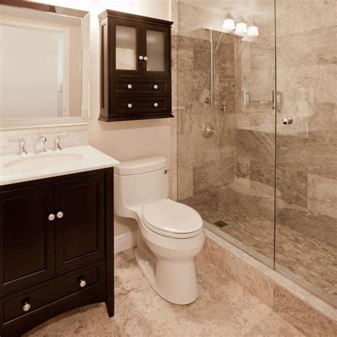 Small bathroom remodeling guide 30 pics home decor indoor and. Walk In Shower Designs For Small Bathrooms Dark Orange Small Sower Room Bisque Elegant Bathroom ...