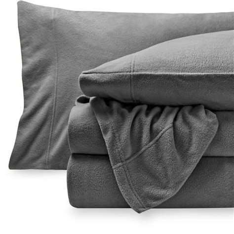 Bare Home Cozy Fleece Sheet Set Extra Plush Polar Fleece Deep Pocket