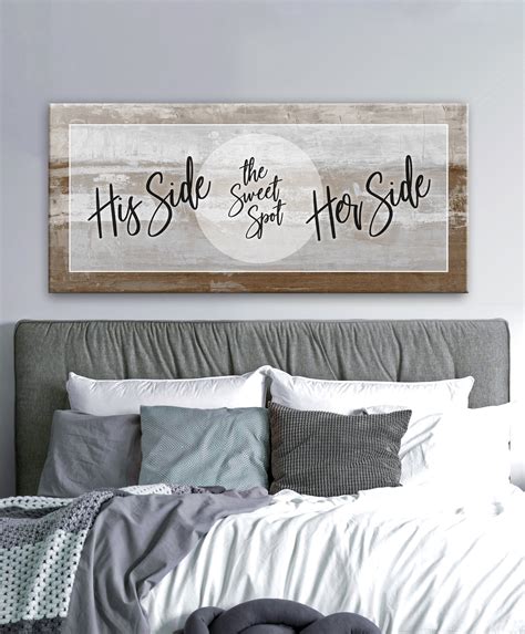 Bedroom wall decor plays a critical role in establishing or maintaining the overall mood in the bedroom, which is why it's. Couples Wall Art: His Side Her Side (Wood Frame Ready To ...