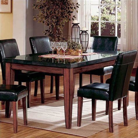 Granite Dining Table Set Flooding The Dining Room With Elegance Homesfeed