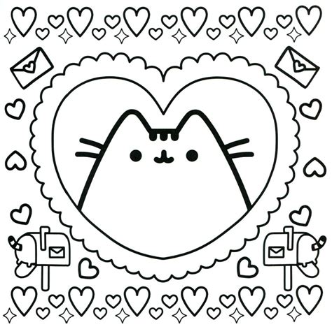 Top Pusheen Cat For Kids With Coloring Page Free Printable Coloring Pages