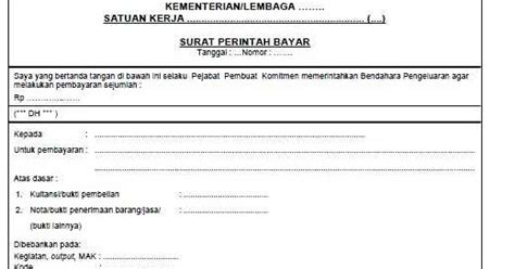 Contoh Format Surat Perintah Membayar - Delinewstv