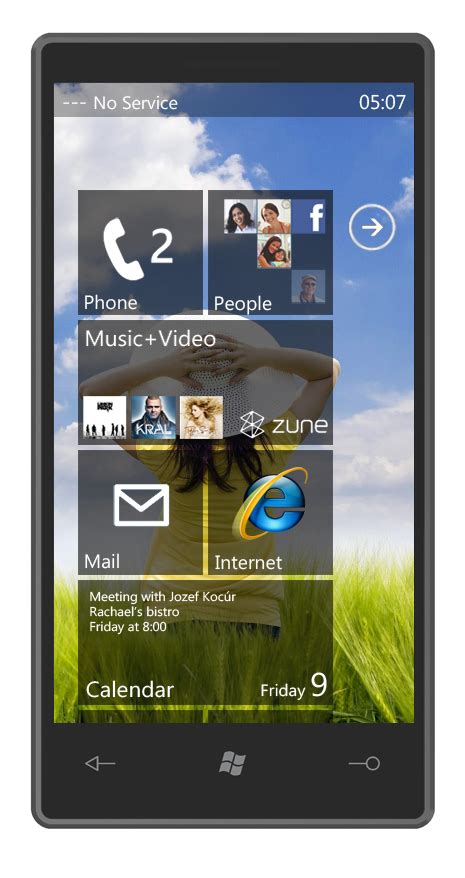 New Taste Of Windows Phone 7 Interface Courtesy Of Jozef Kocúr