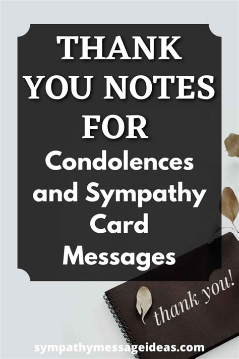 Thank You Notes For Condolences And Sympathy Card Messages Sympathy