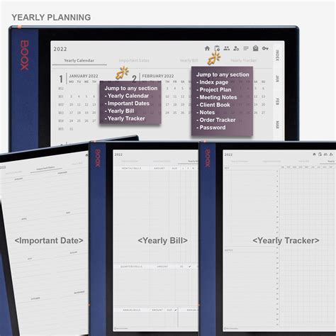 Boox Note Air Templates 2022 Digital Planner All In One Etsy Australia