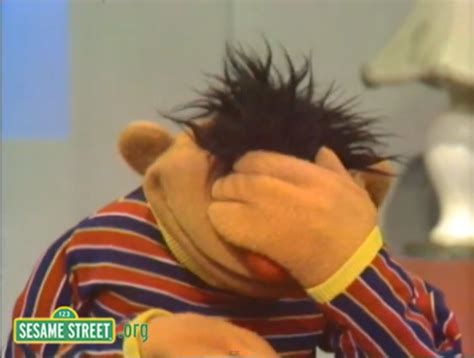 Share the best gifs now >>>. Ernie Facepalm | Facepalm | Know Your Meme