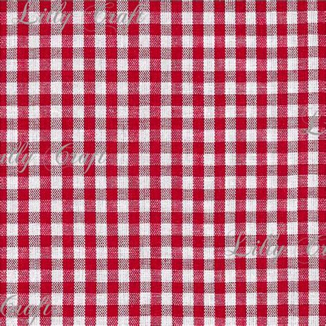 Gingham Checkered Poly Cotton 18 Inch Burgundy Fabric Sold By The