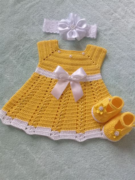 Vestido para recien nacida fani crochet Vestidos para bebés Vestido