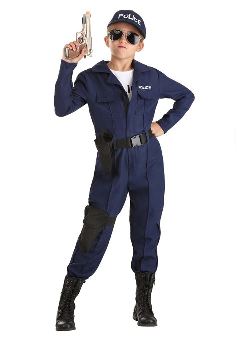 Girls Tactical Cop Jumpsuit Costume