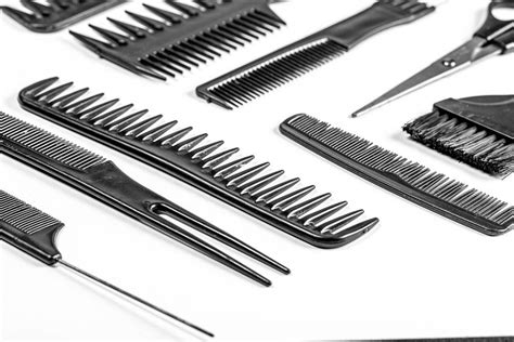Hair Combs And Scissors The Concept Of The Barbershop Creative