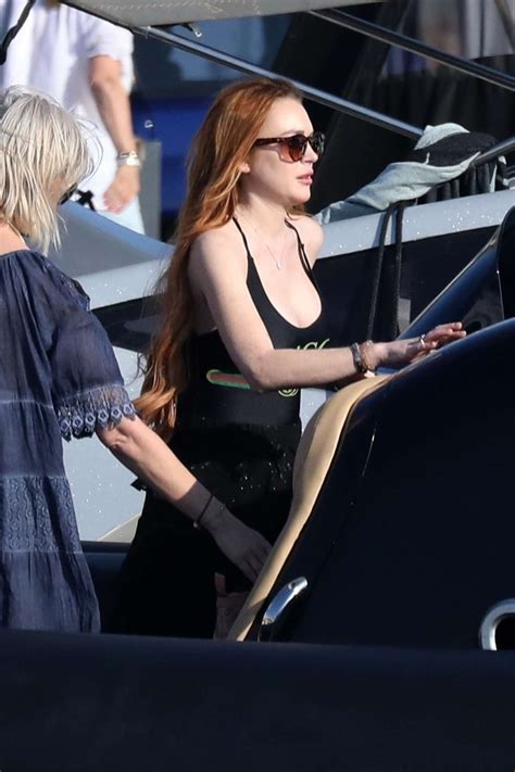 Lindsay Lohan In Back Summer Dress 03 Gotceleb